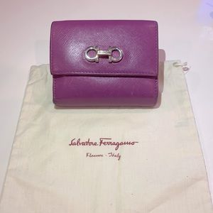Ferragamo purple wallet